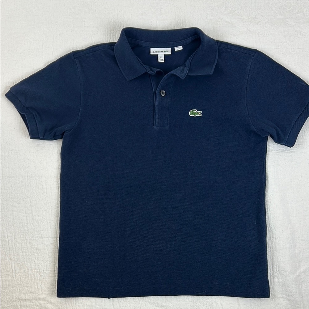 Lacoste Kids Navy Polo Shirt size 12